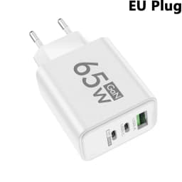 GaN 65W USB C Wall Charger Mobile Phone PD Type C Quick Charger Power Adapter for Samsung Xiaomi iPhone Fast Charging carregador