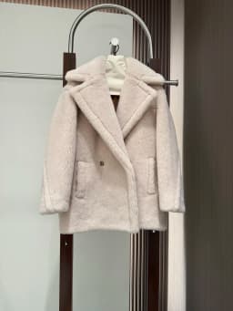 Max Short Teddy Coat 62% Alpaca 26% Wool 12% Silk Coat Winter Thicken Women's Coat