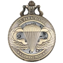 2024 Features Airborne Badge Hollow Quartz Pocket Watch Gentleman's Necklace Pendant Clock Men's And Women's Jewelry Gifts