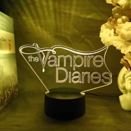 Laser Cut Engraved 3D Illusion Acrylic Lamp Popular TV Series Backlight 7 Color Changeable Christmas Gift Vampire Diaries