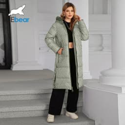 ICEbear Winter 2024 Women's Jacket Reversible High Quality Zipper Hooded Jacket Brand Fashion Parka Women's GWD4682I