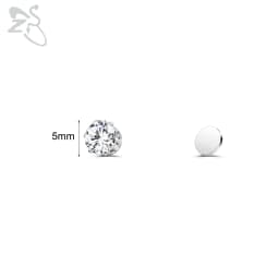 ZS 1 Piece Magnetic Clip-on Earrings Star Heart Shape CZ Crystal Ear Clip No Piercing Ear Stud No Pierced Earring Jewelry 4-8MM