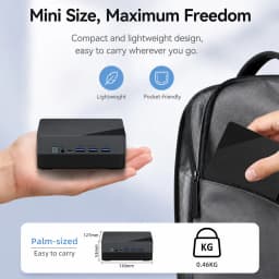 TexHoo Mini PC Intel I3 4th 4030U CPU 8G RAM 256G ROM Dual Display Double LAN Dual M.2 Windows 10 Desktop Computer WiFi5 BT4.2