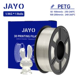 JAYO 1.1KG PETG Filament 1.75mm PETG 3D Printer Filament Fit Most FDM 3D Printer Neatly Wound 3D Printing Materials