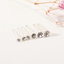 36Pair Mixed Size White Color Crystal Stud Earrings Set Women Girls Small Plastic Geometric Rhinestone Earrings Set Jewelry Gift