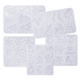 Christmas Elk Shaped Silicone Mold DIY Epoxy Resin Mold Deer Elk Mold Christmas Tree Pendant Decoration Snowflake Elk Mould