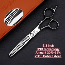 MURASAKI Top-level Hairdressing Scissors, 5.7-6.3-6.8 Inch Barber Shears, Made by CNC and VG10 Cobalt Steel, Sharp and Durable