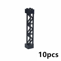 Compatible 95347 Pillars Bricks Lattice Tower 2X2X10 Support Baseplate Bridge Girder Bracket Building Block Part Column Toys