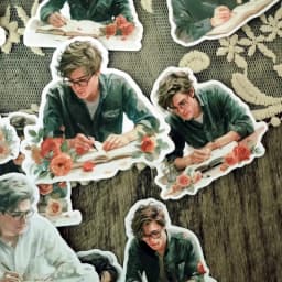 17pcs Creative Cute Self-made Boy Likes Reading Books Scrapbooking Stickers /Decorative DIY Craft Photo Albums Art Supplies