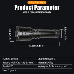 Flashlight Lighter & Power Bank Combo,Rechargeable,Zoomable Super Bright Beam,5 Modes Flashlight for Outdoor Camping Emergency