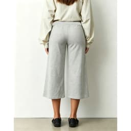 Combhasaki Women's Calf-Length Capri Pants Y2k Drawstring Elastic Low Rise Gaucho Wide Leg Cropped Yoga Culotte Pajama Bottoms