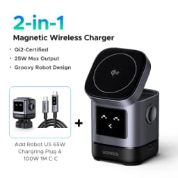 UGREEN UNO Qi2 15W Magnetic Wireless Charger Charging Stand With Cable For iPhone 16 17 Pro Max For MagSafe Fast Charger