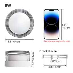 LVL Modern LED Wall Lamp 9W Small Round & Square Waterproof IP65 CCT Indoor/Outdoor Source Wall Sconces Smokey Grey Fixture