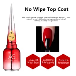 AS Rubber Base Coat UV Gel Colorful Gel Nail Polish Semi Permanent Tempered Top Coat UV LED Nail Art Manicure Nail Varnish