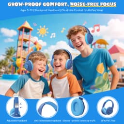 Wirless Bluetooth Headphones For Kids Active Noise Cancelling Headphones Safe Volume Foldable Headset with Mic For Kids Teens