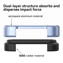 Genuine Aluminum SEBS Rubber Metal Bumper Double-layer ARC Case for IPhone 18 17 Pro Max Air Unique Design High-strength Cover