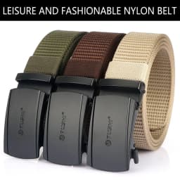 TUSHI New Tactical Belt Metal Automatic Buckle Quick Release Belt Alloy Casual Tooling Training Belt Men's Trousers Outdoor Belt