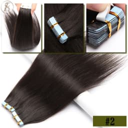 TESS Tape In Human Hair Extensions 2.5g/pc Natural Hair Extensions Hair Brown Adhesive Skin Weft Double Side Seamless Invisible