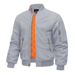 MAGCOMSEN Jacket Men Warm Zip Up Winter Padded Coat Casual Baseball Jackets Pilot Windbreaker Varsity Jackets