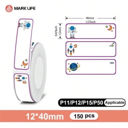 150pcs Waterproof Blank Self Adhesive Assorted Stickers Removable 12x40mm Label Stickers Name Tag Bottle File Document
