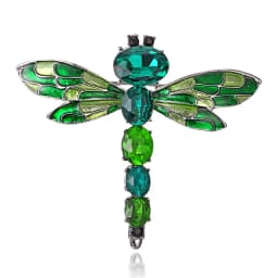 Large Size Luxury Crystal Dragonfly Brooch Colorful Rhinestone Insect Brooches Girls Cute Pins Personality Corsage Accessories