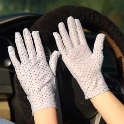 Fashion 1Pair Summer Spandex Elastic Spring Driving Gloves Sunscreen Dots Gloves Women Gloves