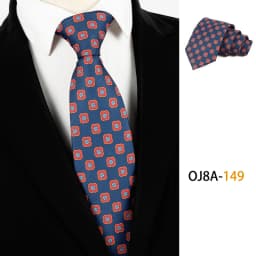 Fashion 8CM Mens Necktie Print Patterns Classic Neck Ties For Man Groom Handfeel Polyester Necktie Business Wedding Accessories