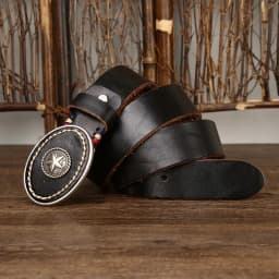 3.8CM Pure Cowhide High Quality Genuine Leather Belts for Men Strap Male Thickened Head Layer Cowhide Smooth Buckle Jeans Cintos