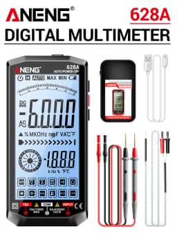 Digital Multimeter Professional Rechargeable 6000 Counts AC/DC Voltage Current Ammeter Capacitor Detector Electrician Tools