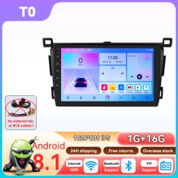 Hizpo 8Core Android 14 Intelligent Car Radio For Toyota RAV4 Rav 4 2013-2018 CarPlay GPS DSP 4G BT5.4 By Qualcomm Snapdragon6115