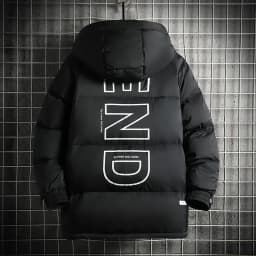 Winter Filled White Duck Down Coat Warm Hooded Pullover Down Jacket Couple Men's Cross-border Jacket Couple style