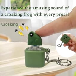 Jardme Funny Voice Duck Shapes Keychain Rechargeable Keyboard Fidget Clicker Sound With LED Light For Stress Relief
