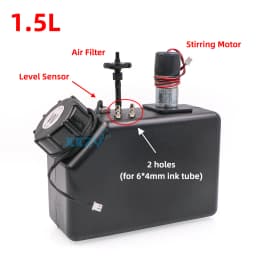 1.5L UV Ink Cartridge for UV Flatbed Printer Ink Bottle with Level Sensor Stirring Motor 1.5L Bulk CISS 1500ml White Ink Tank