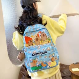 Cute Large Capacity Capybara Backpack Cartoon Breathable Student Schoolbag Nylon Ultra-light Book Bag Back to school Women Girl
