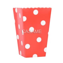 6pcs Rose Gold Pink Stiff Paper Mini Party Popcorn Boxes Pop Corn Candy/ Sanck Favor Bags Wedding Birthday Movie Party Tableware