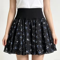Summer Polka Dot Chiffon Short Skirt Women's High Waist A-Line Half-length Puffy Skirt Anti-Light Large Size Commute Style