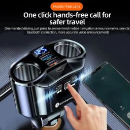 Car Cigarette Lighter Socket Splitter Charger PD QC3.0 Fast Charger Dual USB 4.8A Digital Display Power Adapter For All Phone