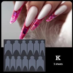 Dual Nail Forms Mould French Sticker Reusable Soft Silicone Pads for Nail Mold Gel Extension Quick Building Manicure Tools