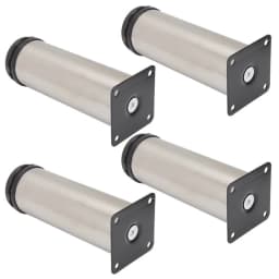 4PCS 5-25cm Furniture Adjustable Sofa Bed Leg Stainless Steel Table Bed Sofa Cabinet Feet Foot Legs Metal Replacement Foot