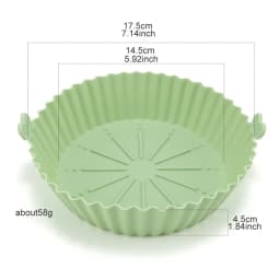 Air Fryer Baking Tray Reusable Silicone Baking Basket Grill Pan Food-Grade Safe Non-Stick Fryers Ovens Microwave Oven