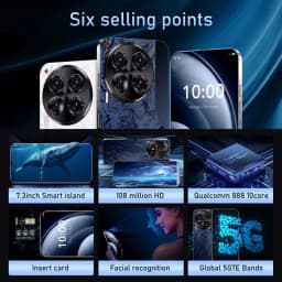 Global Version Camon 30 Premier Cellphone 5G 7.3" HD Smartphone 6800mAh Snapdragon 8 gen3 108MP Android Phone Unlocked celular