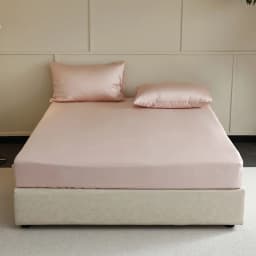 Luxury Natural Silk Fitted Sheet with Elastic Bands Smooth Mattress Cover Non-Slip Bed Sheet Fit Sheet 90/100/140/160/180/200cm