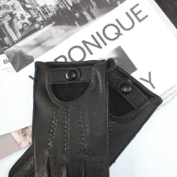 New Men's Deerskin Driving Gloves Thin Single Leather Unlined Leather Fashion Classic Black Driver Gloves