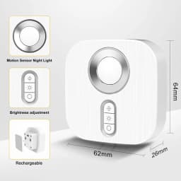 Wireless Motion Induce Night Lamp Smart Human Motion Sensor Night Light LED Dimmable Ultra-Quiet for Bedroom Hallway Bathroom