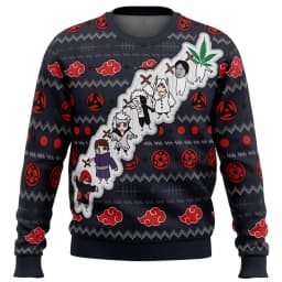 Naruto Akatsuki Uchiha Itachi 2026 New Christmas Style Anime Movie Crew Ugly Christmas Hoodie Cosplay Costume Men's and Women's