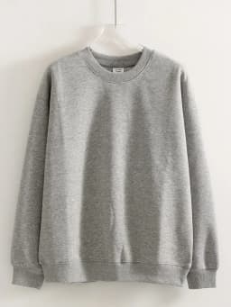 Streamgirl Loose Sweatshirt Women Autumn Basic Plain Sport Cotton Pullover Casual Navy Blue Women Sweatshirts High Quality Tops