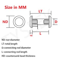 10sets M4 Nut Flat Hex Head screws For DIY Knife handle Making material Fastener Bolt Rivets Scale Screws