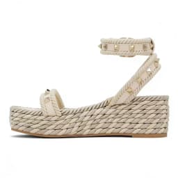 2026 Spring/Summer New Wedge Heel Studded Roman Platform Ankle Strap Thick Sole Casual Versatile Beach Sandals For Women