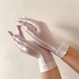 Solid Thin Oil Glossy Connected Finger Gloves Cosplay Sexy Gloves Shiny Role-playing Dress Gloves Jewelry Display Short Gloves