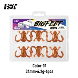 Kingdom 4pcs High Elastic TPE Frog Fishing Bait 34mm 6.2g 43mm 11g Floating Silicone Swimbait Bass Lure For Freshwater Fishing